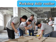 Prueba de instalación diaria de los gabinetes de exhibición de fábrica