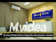Muebles de oficina de diseño moderno, de moda sencilla, de escritorio anormal a seis plazas.