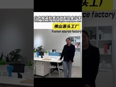 Escritorio de oficina para 4 personas Partición simple y moderna con gabinete de almacenamiento Apoyo a la personalización