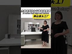 Escritorio pintado de blanco con gabinete adjunto, escritorio ejecutivo del jefe, escritorio de oficina individual de lujo ligero