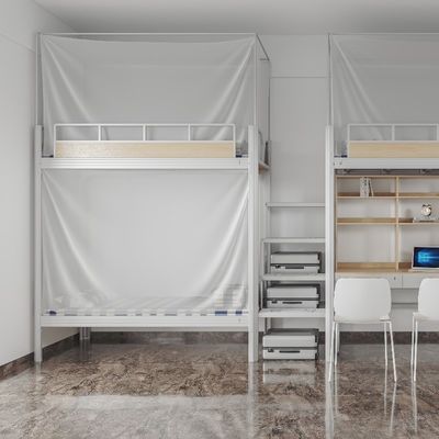 comprar El dormitorio de la escuela del ejército cama de cama de alumno durable de metal niños cama de cama de apoyo de personalización online manufacture