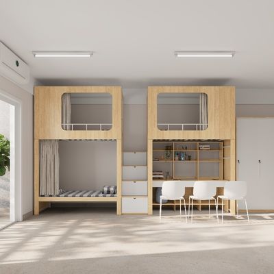 comprar Litera con gabinete de almacenamiento de madera personalización de soporte de 4600 x 900 x 2400 mm online manufacture