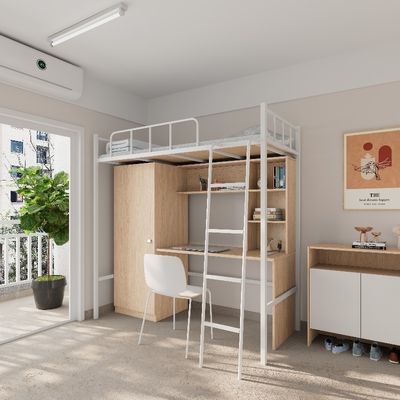 Comprar 2000 X 900 X 2120 mm Dormitorio de la escuela Cuadro de cama con escritorio y casillero online manufacture