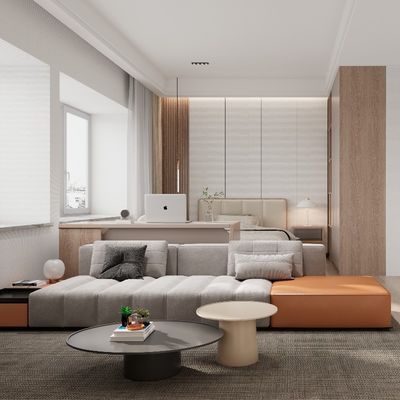 comprar Apoyo a la personalización de muebles de apartamento modernos, elegantes y prácticos con sofás de colores coincidentes online manufacture