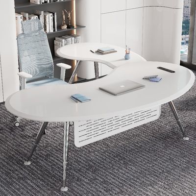 comprar Mesa de montaña de nieve blanca y pies de metal, personal ejecutivo oficina moderna estación de trabajo soporte de escritorio personalización online manufacture