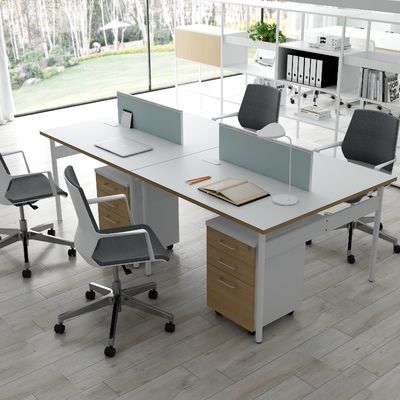 comprar Posición de trabajo de cuatro personas con ajuste de auxiliares móviles online manufacture