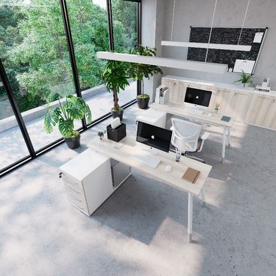 comprar Diseño simplificado Escritorio único con gabinete de almacenamiento para la personalización de muebles comerciales online manufacture