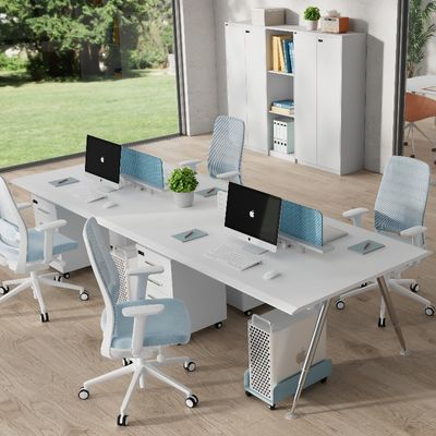 comprar Escritorio de oficina para 4 personas Partición simple y moderna con gabinete de almacenamiento Apoyo a la personalización online manufacture