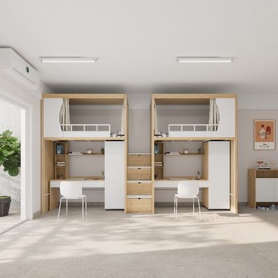 comprar Cama doble de hierro personalizable con ancho igual en la parte superior y inferior dormitorio de la escuela dormitorio muebles de apartamento online manufacture