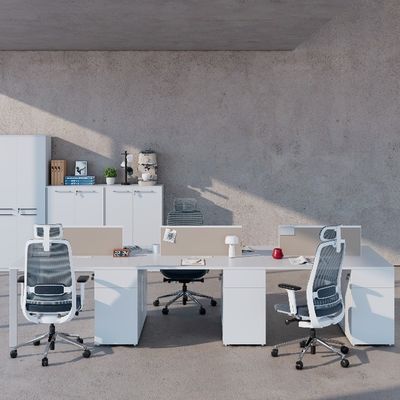 comprar Escritorio moderno para cuatro personas con gabinete de archivos bloqueado online manufacture