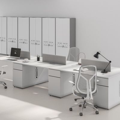 comprar Soporte de personalización Escritorio moderno para cuatro personas Diseño contemporáneo Muebles de panel MFC duraderos online manufacture