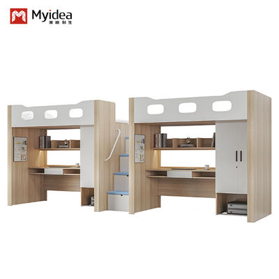 comprar Muebles de dormitorio Cama de cama de metal con escritorio Soporte de postes de madera personalización online manufacture
