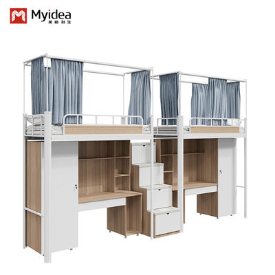 comprar Apoyo a la personalización Cama de apartamento con escalera de almacenamiento silenciosa antideslizante y armarios de almacenamiento y cortinas de cama online manufacture