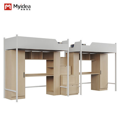 comprar Apoyo a la personalización Bella y práctica cama de apartamento de estudiantes hecha de madera y material metálico online manufacture