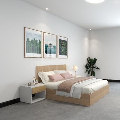 Comprar Apoyo a la personalización Confortable cama de madera moderna minimalista marco de metal sin colchón para dormitorio escuela apartamento o hotel online manufacture