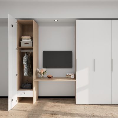 Comprar Muebles de dormitorio de diseño moderno y simple Armario de metal con bastón colgante Amplio espacio de almacenamiento Escritorio central Sala de estar online manufacture