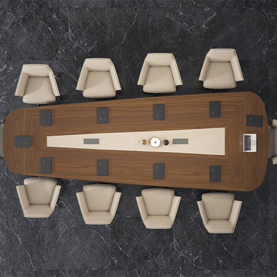 comprar Soporte de personalización de lujo estilo moderno mesa de reuniones de madera irregular con color oscuro para el hogar oficina escuela hotel sala de reuniones material de acero online manufacture
