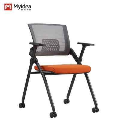 comprar Confortable silla de oficina de ahorro de espacio con asiento de esponja ruedas de cojín plegables apilables móviles para capacitación o sala de reuniones soporte de personalización online manufacture
