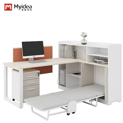 comprar Escritorio contemporáneo para una sola persona Muebles modernos de acero y madera Combinación cama de siesta Cama plegable Almacenable para uso de oficina Soporte de personalización online manufacture