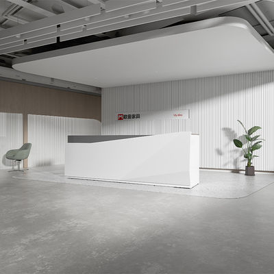 comprar Mostrador de recepción de dos personas con panel frontal blanco y gris online manufacture