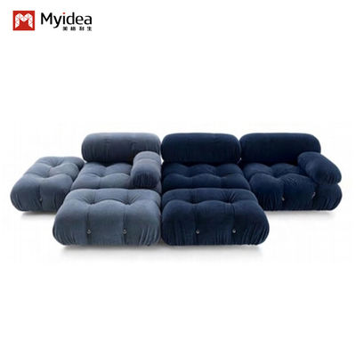 comprar Sofá de tela nórdico con patas de metal, lujo ligero para apartamentos pequeños, sala de estar de Internet, dormitorio, diseñador, sofá modular con hebilla cuadrada combinada online manufacture