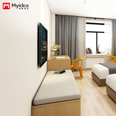 Single Occupancy Wooden Cabinet Table with Side Drawers and Office Desk Panel Used in Commercial Furniture Custom Design