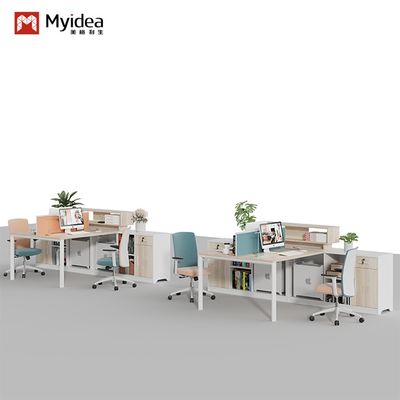comprar Escritorios y sillas modernos y sencillos para personal, muebles comerciales, personalizables, estaciones de trabajo de seis puestos con tarjeteros para personal de finanzas online manufacture