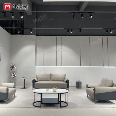 Modern luxury design office sofa set leather coffee table business reception company owner negotiation hotel lobby store lounge area