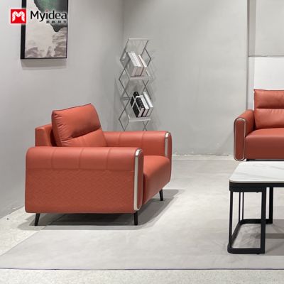 Modern Luxury New Leather Office Sofa Set Business Reception Company Furniture Boss School Hotel Office Sofa