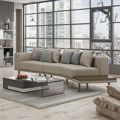 Italian Horizon Sofa Modern Simple Living Room Villa Large Flat Floor Clubhouse Homestay Corner Combination Sofa