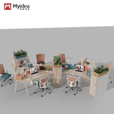 comprar Cabinetes de almacenamiento de gran tamaño, escritorios de oficina, pantallas orientadas, escritorios y sillas del personal, combinados con escritorios de computadora, y muebles de oficina para varias personas online manufacture