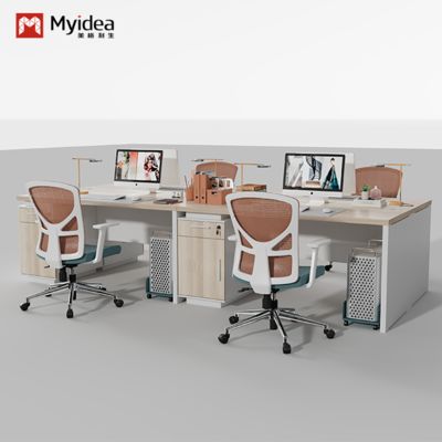 New Staff Office Desk And Chair Combination, Simple And Modern, Staff Desk Computer Desk 4/6/2, Double 4-Person Desk