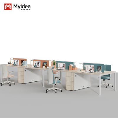 comprar Dos personas frente a frente, cuatro personas, escritorio con cajones, escritorio de personal de la empresa con pantalla de escritorio, escritorio de personal, escritorio de computadora online manufacture
