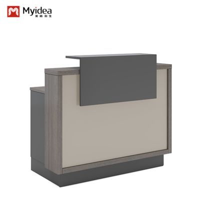 comprar Escritorio de recepción de tres pisos negro brillante, escritorio de recepción de la empresa, estilo moderno y minimalista, escritorio de recepción de clientes, escritorio de recepción de hotel online manufacture