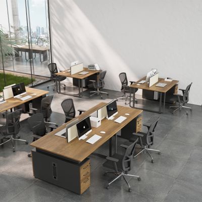 comprar Escritorio de empleados y cajones para dos personas, escritorio para cuatro personas, escritorio de almacenamiento de gran capacidad, escritorio de computadoras online manufacture