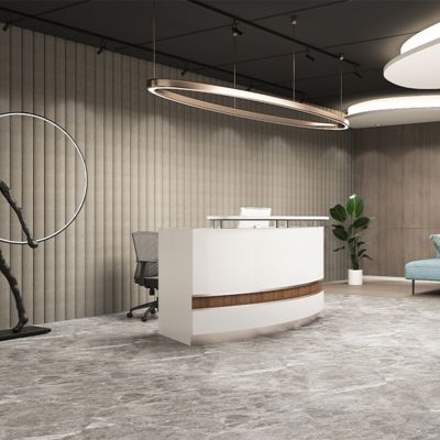 comprar Mostrador de recepción de la empresa, Mostrador de recepción, Mostrador de recepción de oficina moderno y sencillo, Vestíbulo de hotel curvo, Barra de bar, Caja registradora online manufacture