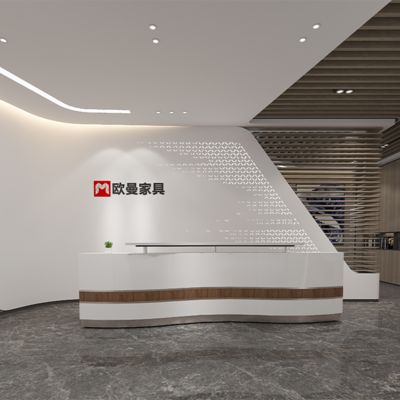 comprar Mostrador frontal curvo con pintura horneada, barra de bar de la empresa, hospital de belleza, clínica dental, mostrador de caja circular, mostrador de recepción simple y moderno online manufacture