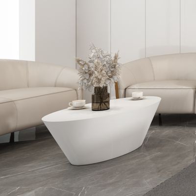 comprar Mesa de café pintada de blanco brillante con textura única, mesa de café, área de recepción, mesa de café, sofá online manufacture