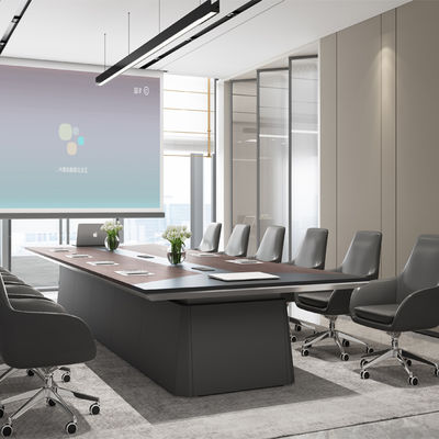 comprar Mesa de conferencias moderna minimalista de madera maciza grande, mesa de recepción principal de negociación comercial nórdica, mesa de madera maciza que admite personalización online manufacture