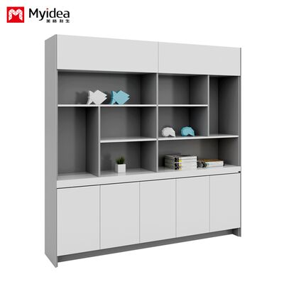 comprar Archivador de oficina para el jefe y el supervisor, armario de almacenamiento con área para colgar ropa, mueble de escritorio de oficina pintado de blanco brillante online manufacture