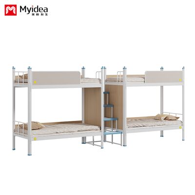 Thickened Four Person Bed, School Dormitory, Stable Bunk Beds for Students, Step Ladder, Multi Person Employee Dormitory Bed
