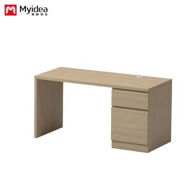 comprar Mesa de gabinete de madera personalizada con cajones laterales para una sola persona, panel de escritorio de oficina con estación de trabajo de enchufe online manufacture