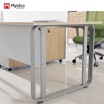Small Boss Computer Desk Writing Desk Adjustable Height Steel Foot Manager Office Desk and Chair Combination