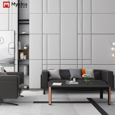 Modern Eco-Friendly Commercial Metal-legged Leather Sofa Factory wholesale