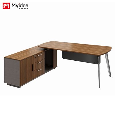 A Main Storage Cabinet with Octagonal Aluminum Alloy Die-casting Feet for the Main Desk