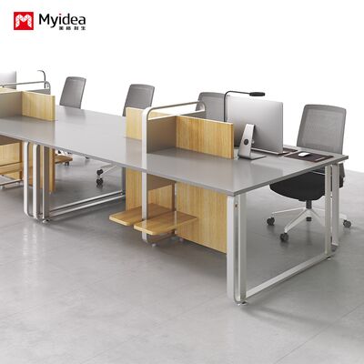 comprar Escritorio de oficina, Estación de trabajo para personal, Cabina de pantalla moderna minimalista, Combinación de escritorio y silla de oficina para 4 y 6 personas online manufacture