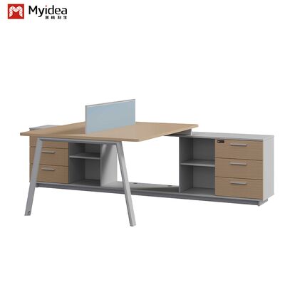 Two Staff Members Facing Each Other, Office Desk wholesale, Steel foot style, Office Furniture Desk wholesale