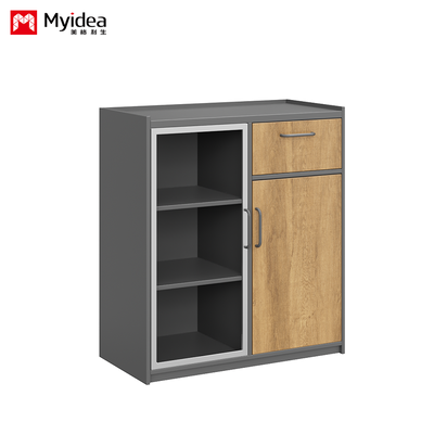 Office File Cabinet, Wooden High Low Cabinet, Storage Cabinet, Suitable for Offices, Conference Rooms, Reception Rooms