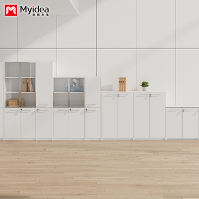 comprar Cabinet de archivos de oficina blanca, Cabinet de madera alto y bajo Cabinet de almacenamiento, adecuado para oficinas, salas de conferencias, salas de recepción online manufacture