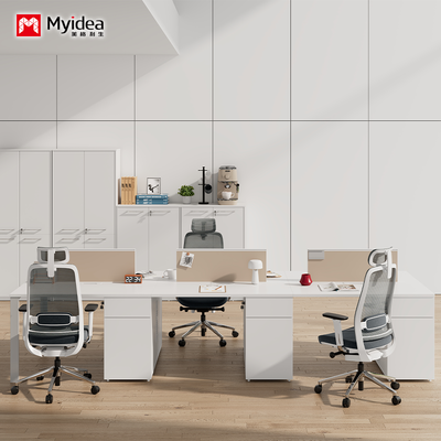 comprar Escritorios de trabajo modernos de madera con espacio de almacenamiento uno frente al otro, diseño independiente, fácil montaje online manufacture